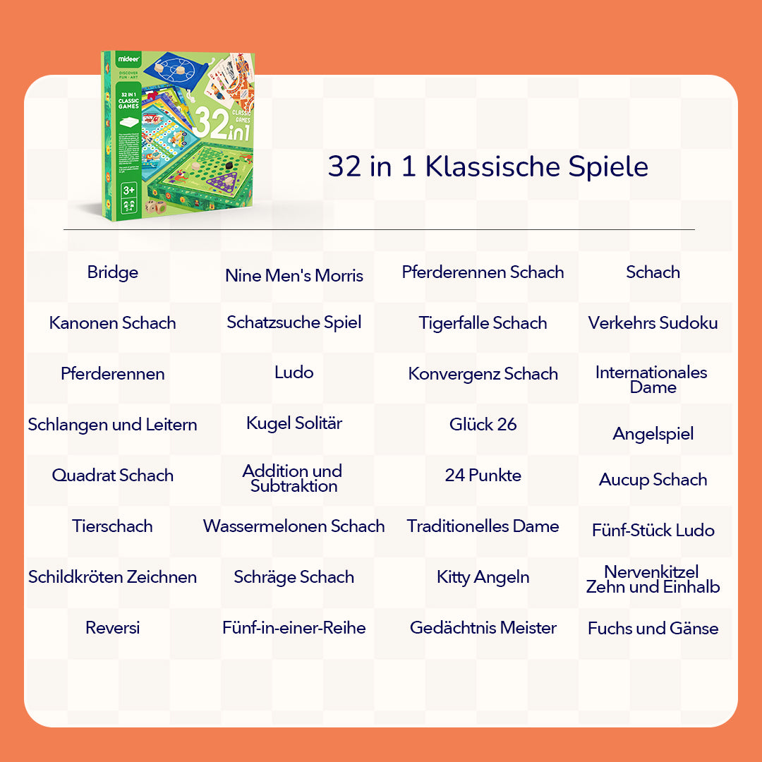 32 In 1 Klassische Spiele