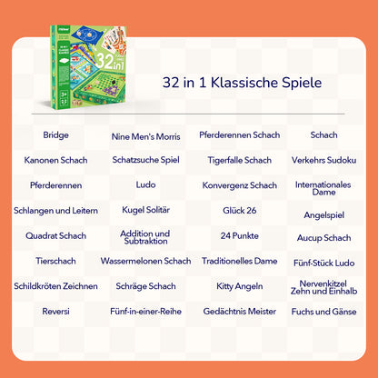 32 In 1 Klassische Spiele