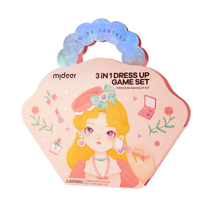 3-in-1 Anzieh Spiel Set: Prinzessin Fantasy Makeup