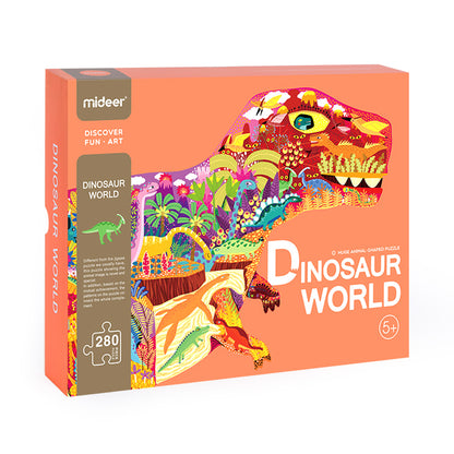 Geformtes Puzzle: Riesige Tierwelt der Dinosaurier 280P