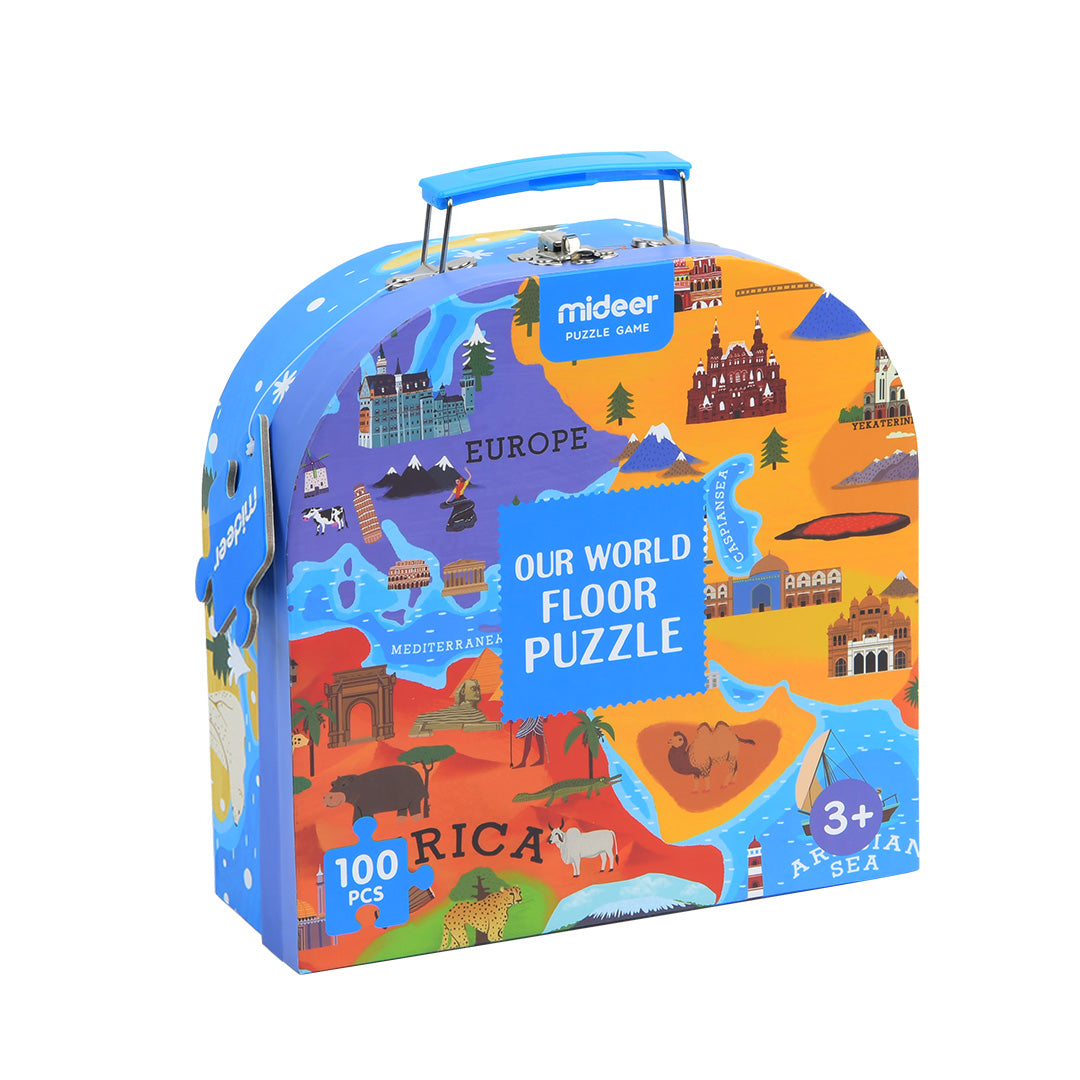 Tragbare Puzzlebox: Unsere Welt 100P