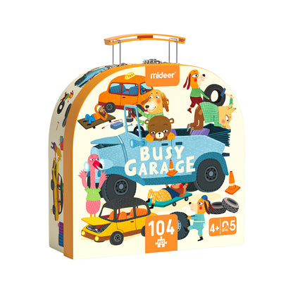 Tragbare Puzzlebox: Busy Garage 104P