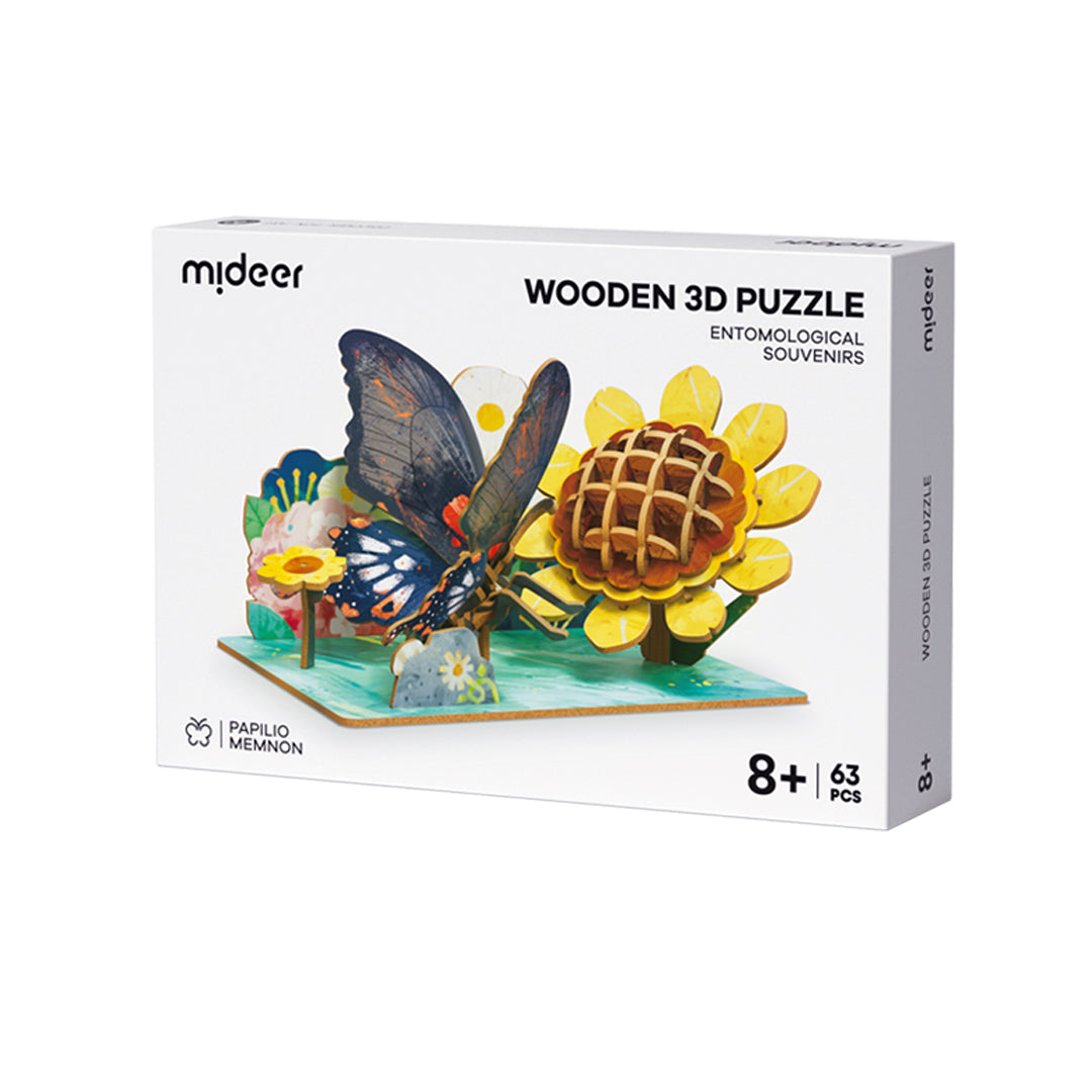 Holz 3D Puzzle: Papilio Memnon