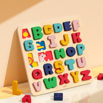 Holzsteckpuzzle: Alphabete