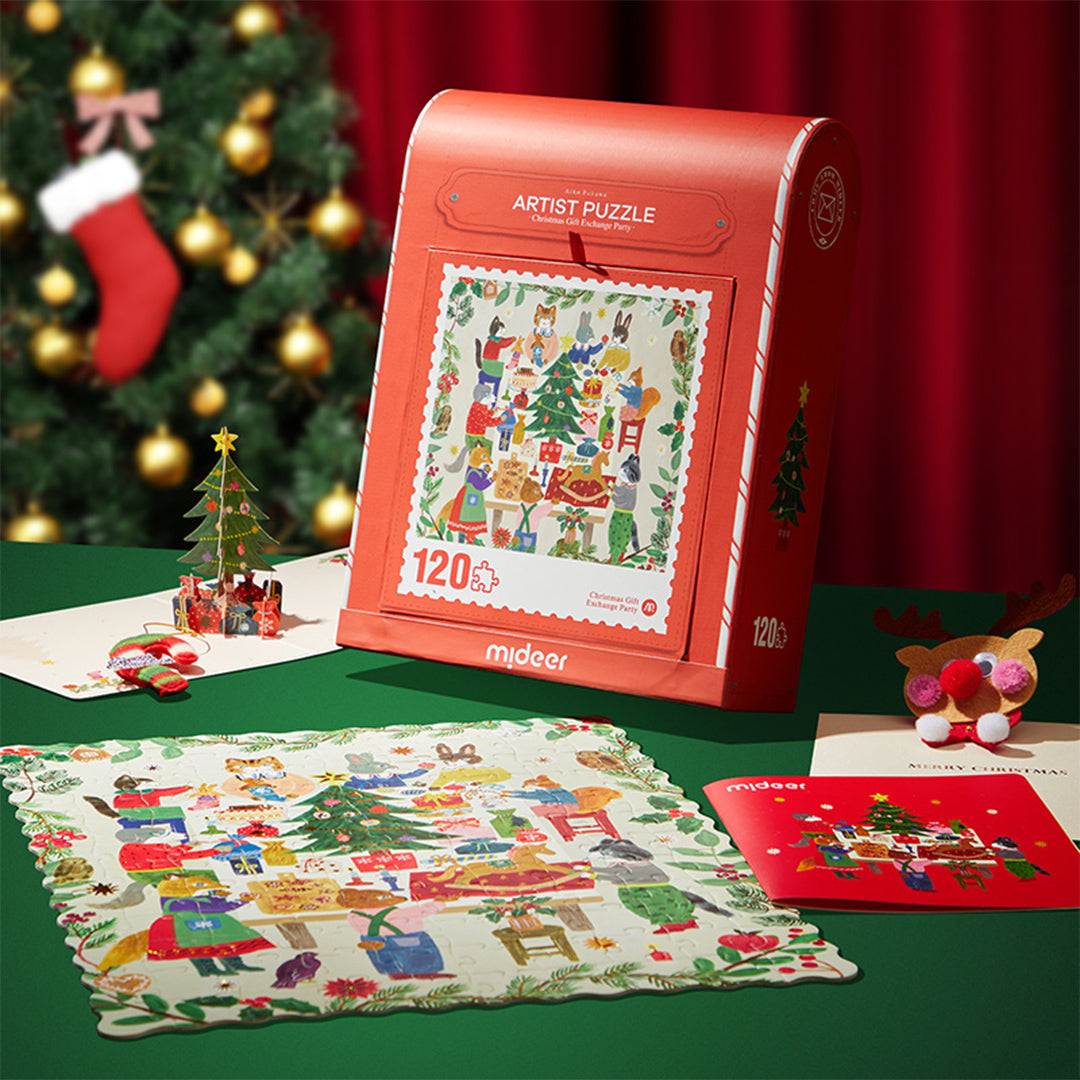 Künstlerpuzzle: Weihnachtsgeschenk Tauschparty 120P