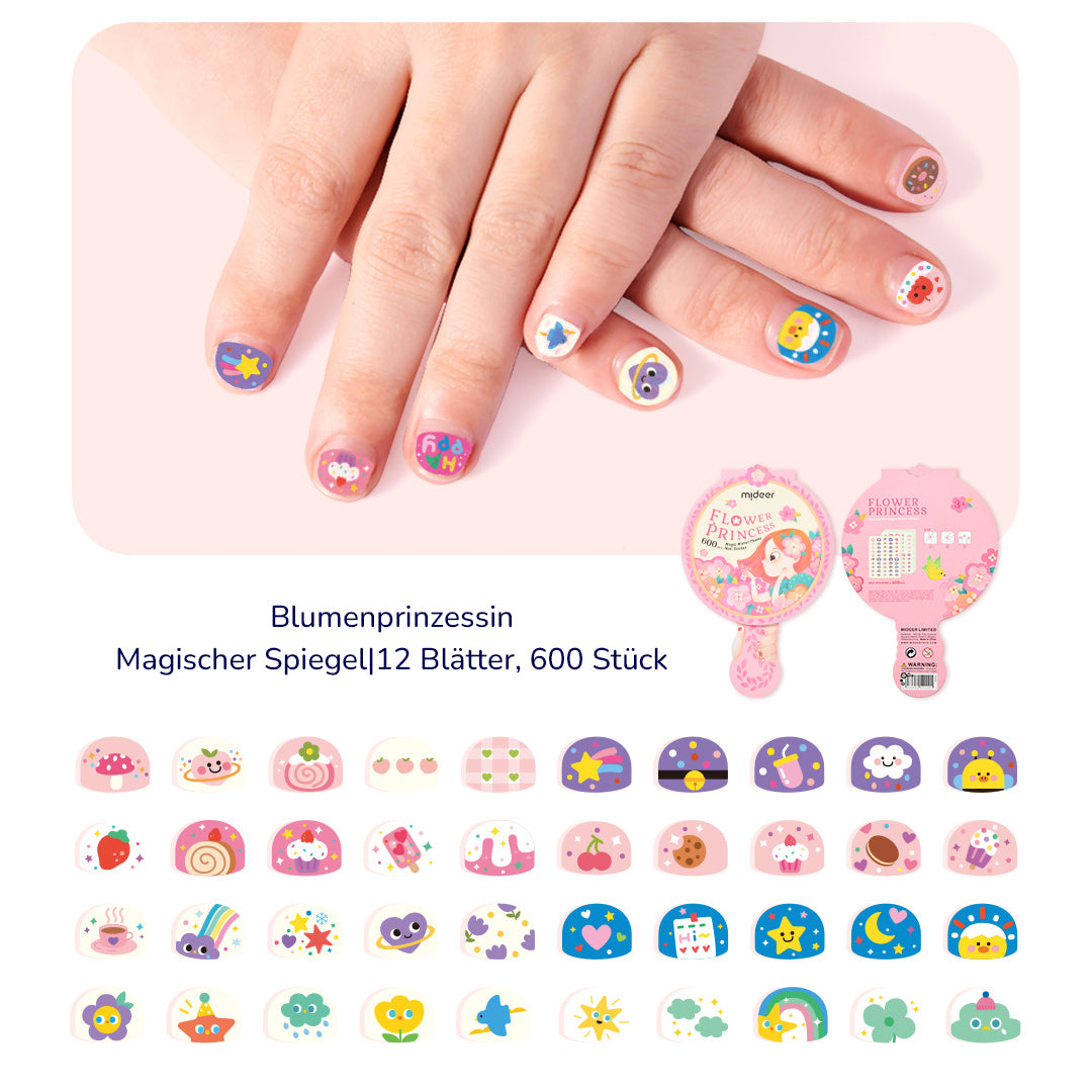 Nagelsticker mit Zauberspiegel Motiv: Blumenprinzessin