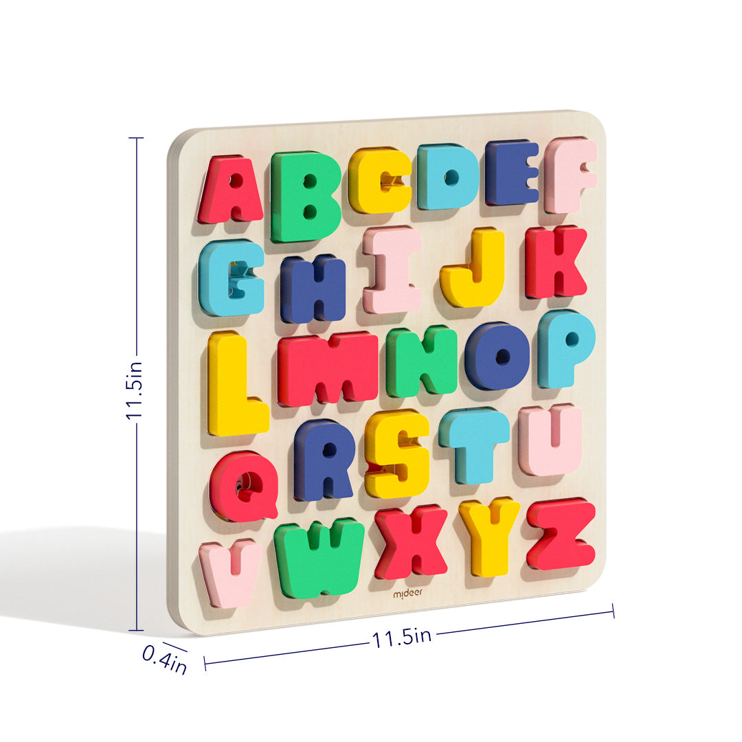 Holzsteckpuzzle: Alphabete