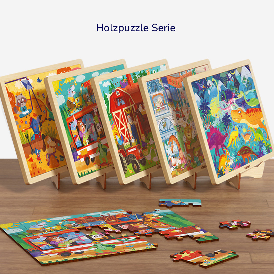 Holzpuzzle: Dinosaurierfamilie 48P