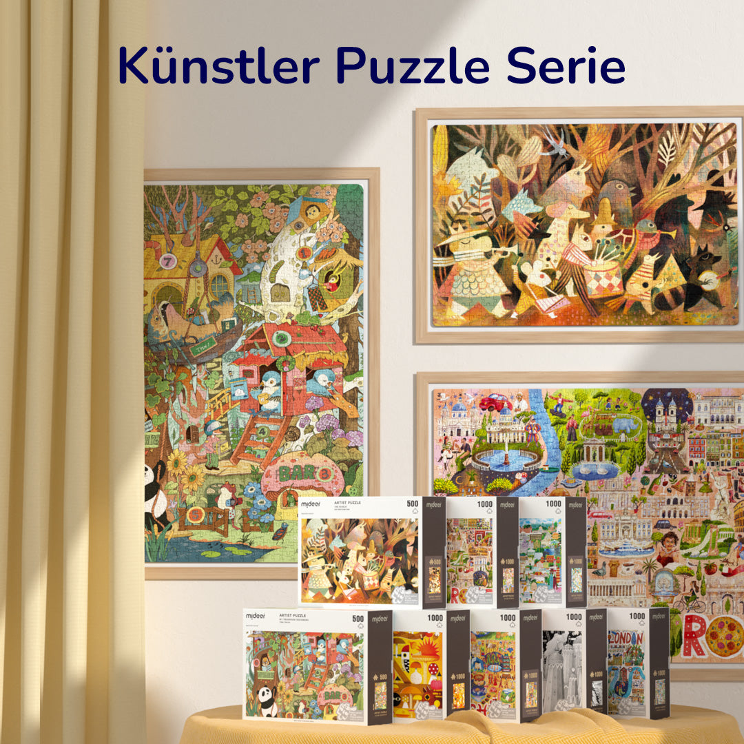 Künstlerpuzzle: Basar und Drachenritter 364P