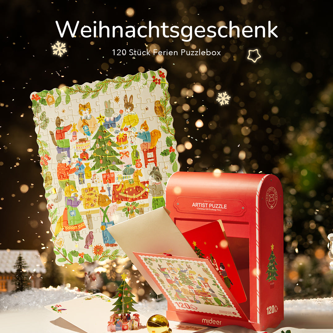 Künstlerpuzzle: Weihnachtsgeschenk Tauschparty 120P