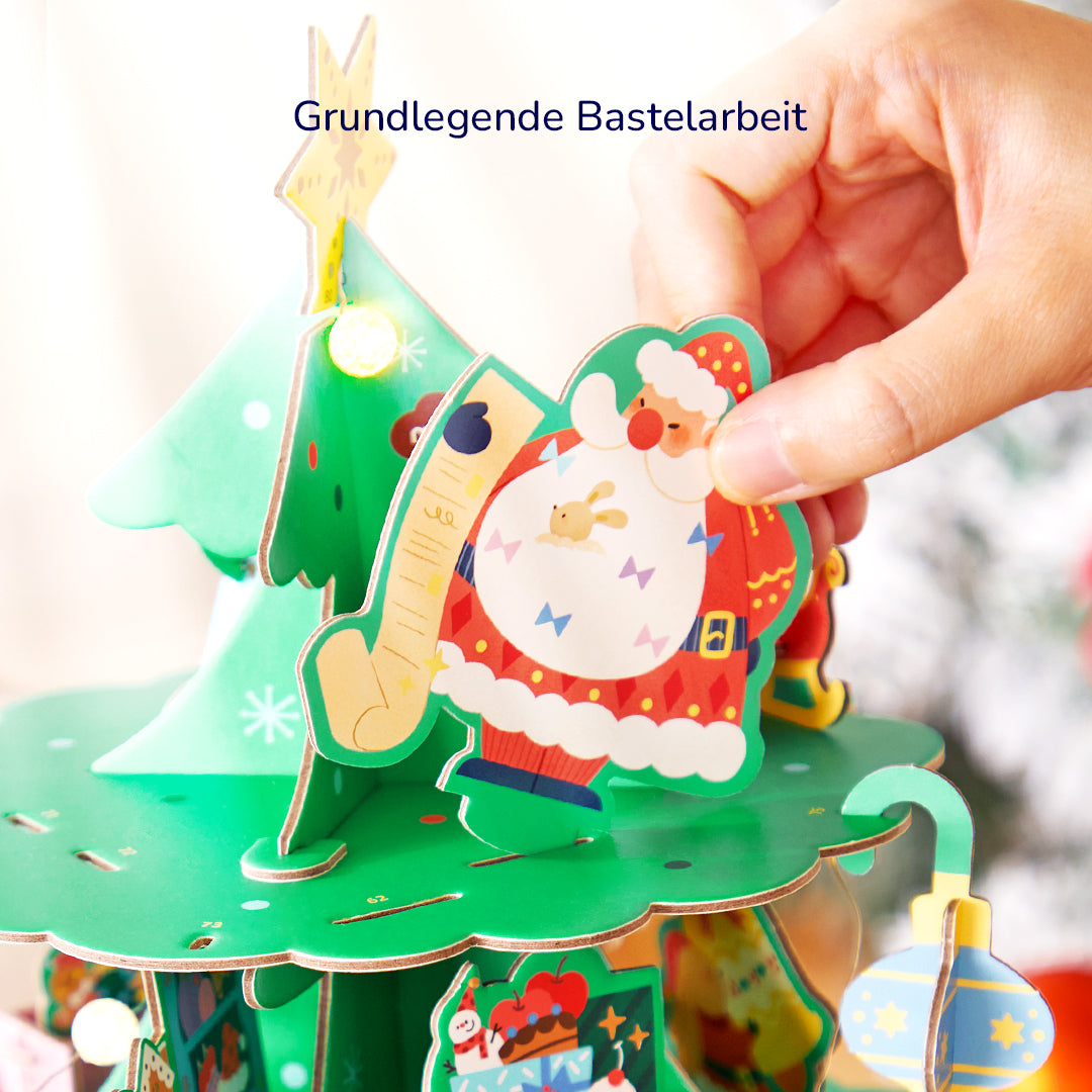 Weihnachtliches Rotierendes Musik 3D Puzzle: Geschäftige Weihnachtswerkstatt