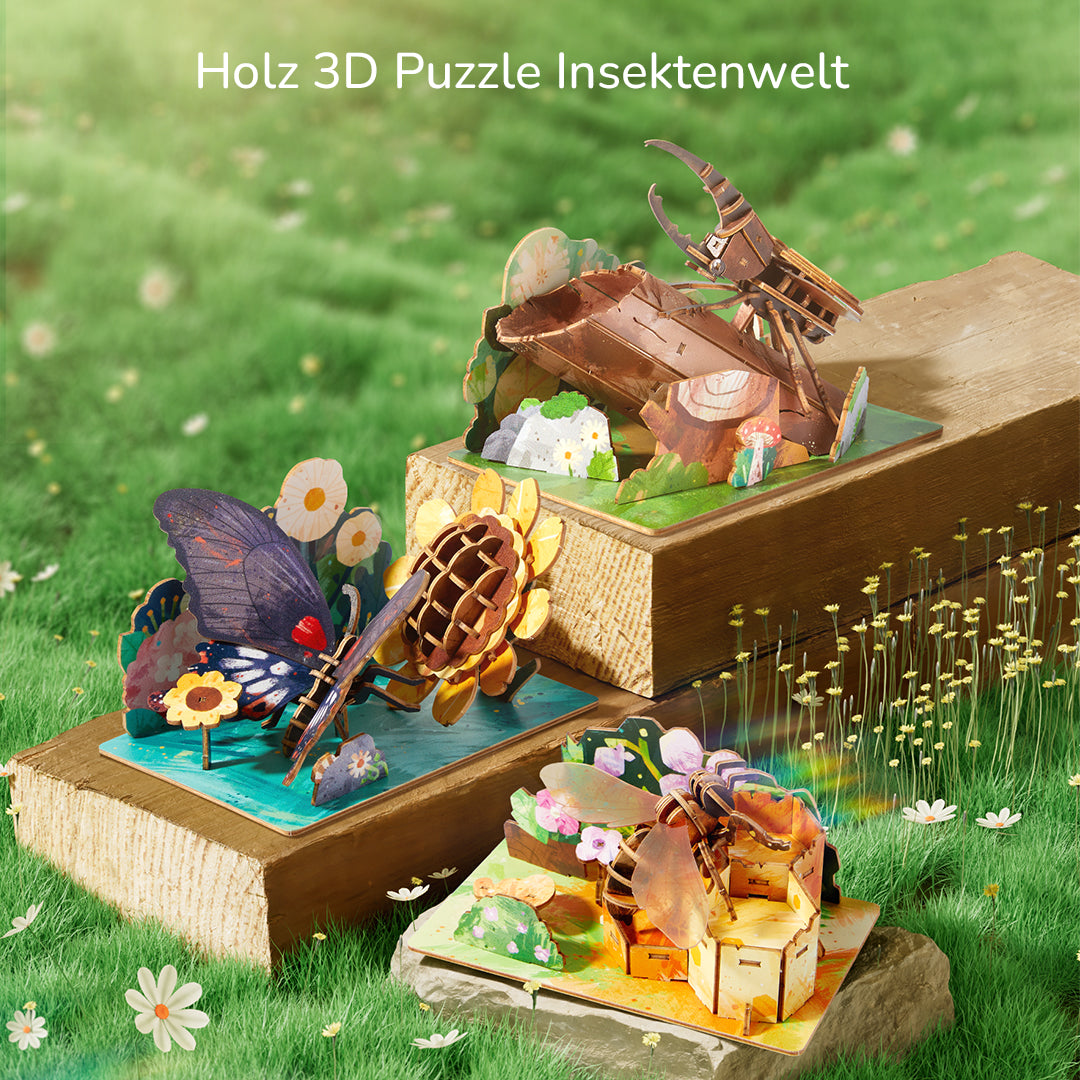 Holz 3D Puzzle: Papilio Memnon