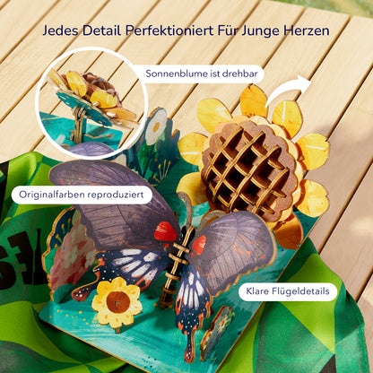 Holz 3D Puzzle: Papilio Memnon