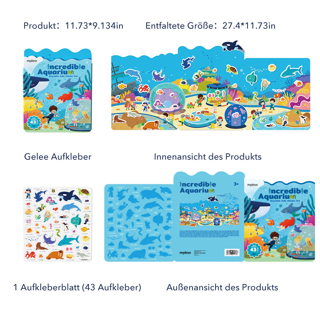 Wiederverwendbarer Jelly Sticker: Unglaubliches Aquarium