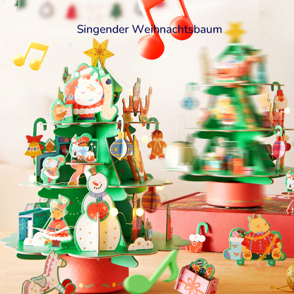 Weihnachtliches Rotierendes Musik 3D Puzzle: Geschäftige Weihnachtswerkstatt