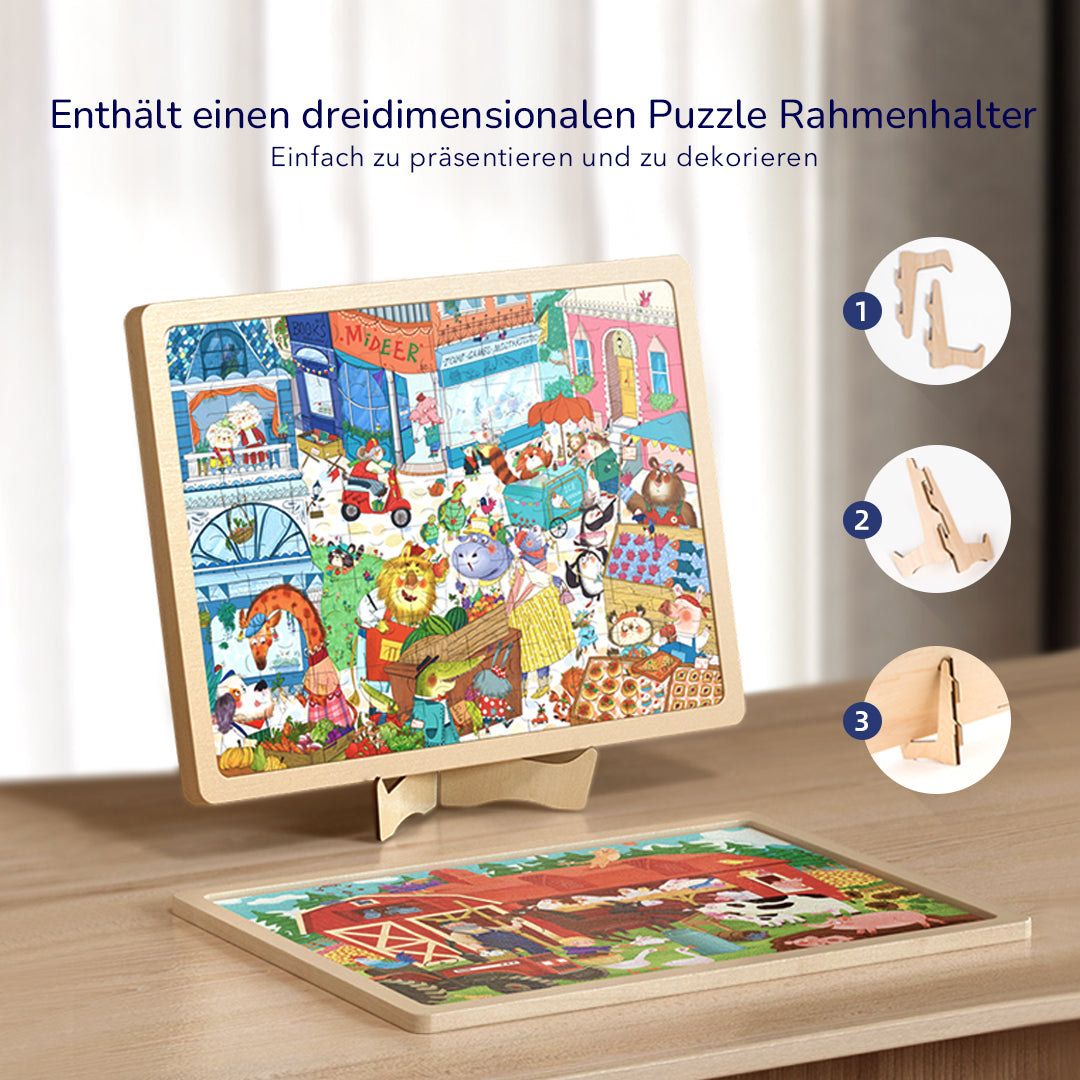 Holzpuzzle: Dinosaurierfamilie 48P