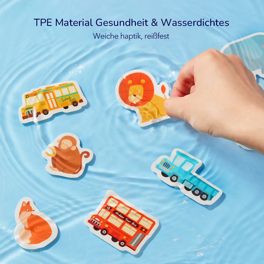 Wiederverwendbarer Jelly Sticker: Die geschäftige Tierstadt