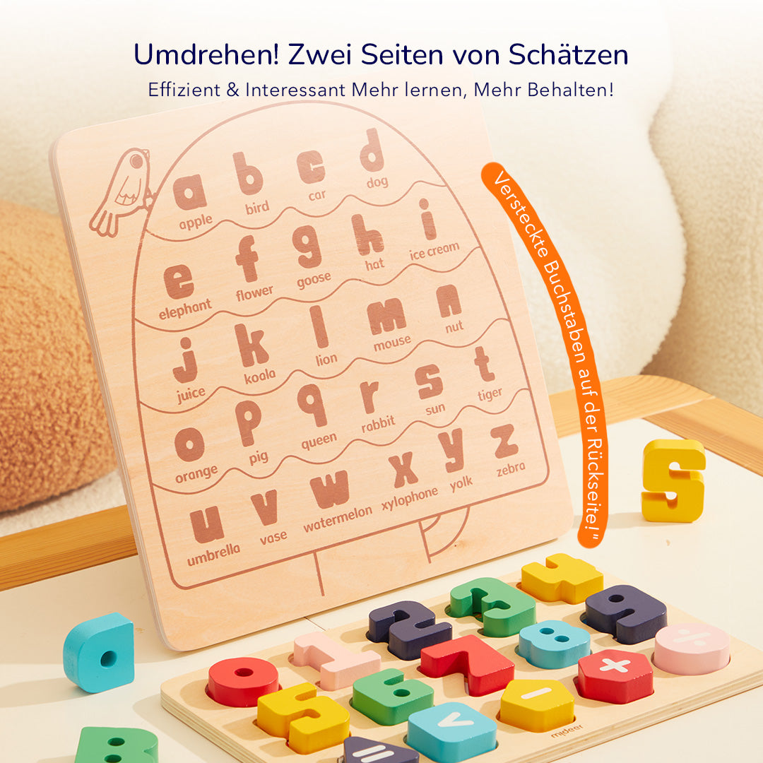 Steckpuzzle aus Holz: Zahlen