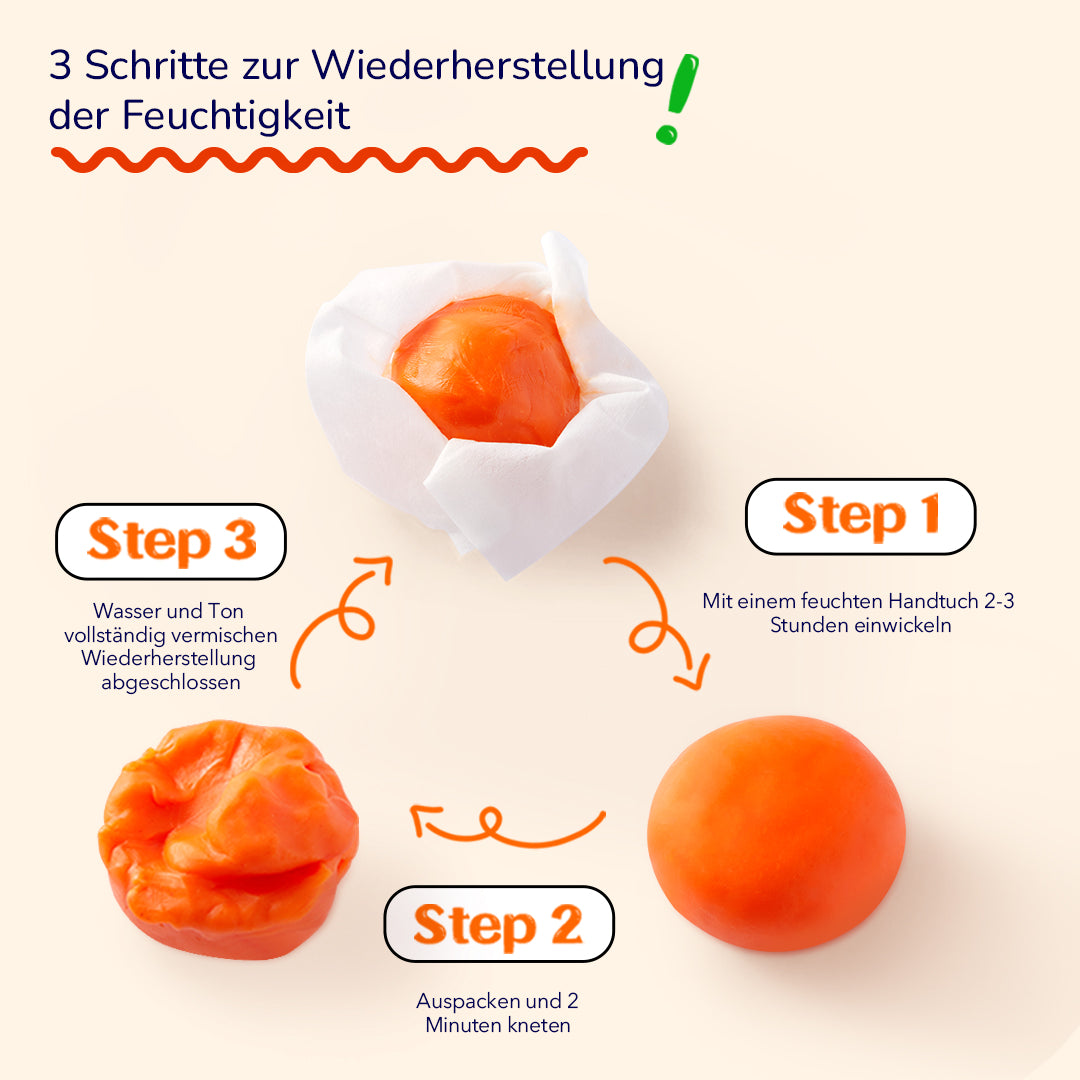 Sanfte Knetmasse 12 Farben