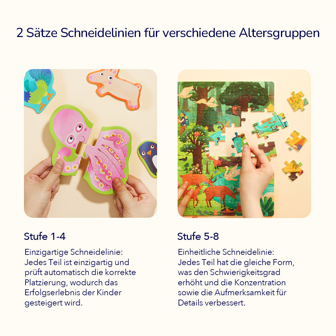 Aufleveln! Puzzles mit Aufbewahrungstasche - Level 8: Zauberbuch und Märchen 280P-330P