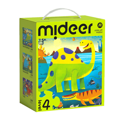 Aufleveln! Puzzles mit Aufbewahrungstasche - Level 4: Die Welt der Dinosaurier 54P-88P