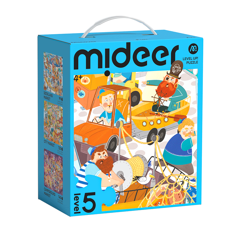 Aufleveln! Puzzles mit Aufbewahrungstasche - Level 5: Geschäftiger Markt 99P-140P